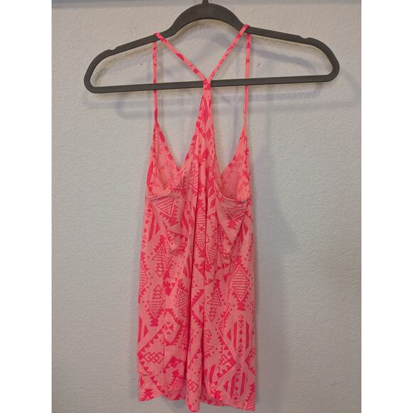 PINK Victoria's Secret Peach Aztec Design Strappy Tank Top Women Size Medium NWT - Picture 6 of 6